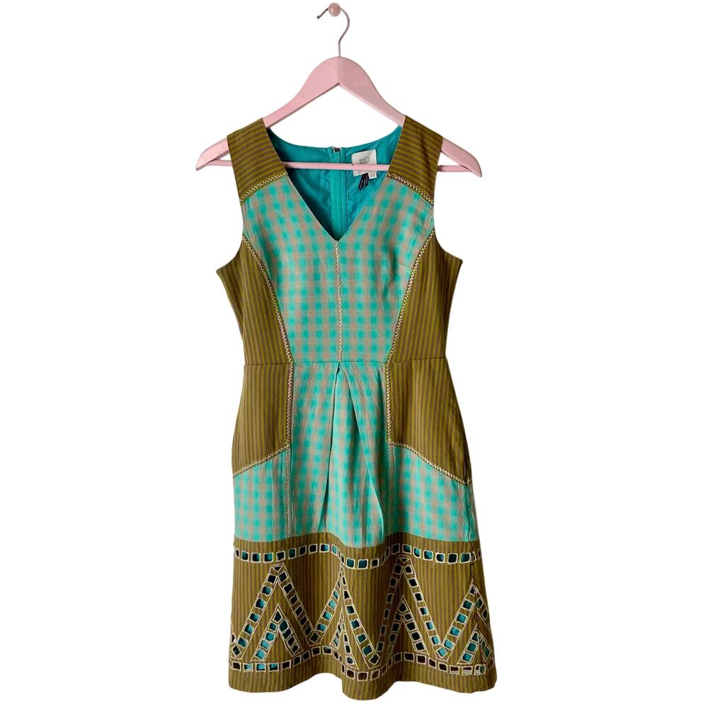 Anthropologie HD In Paris Dress Linen/Cotton Blend